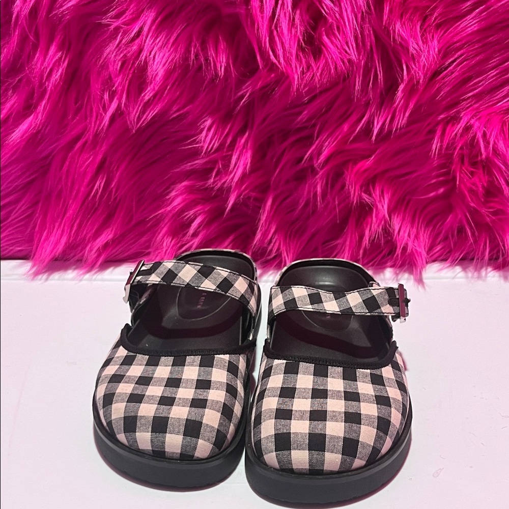 Checkered Charles & Keith Mary Jane Mules